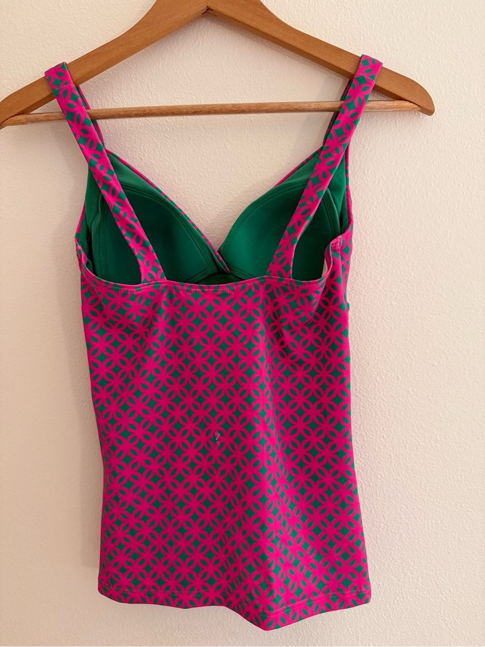 Boden Talamanca Tankini Swim Top Pink Green Geometric Womens Size 6 NWT - Picture 6 of 6